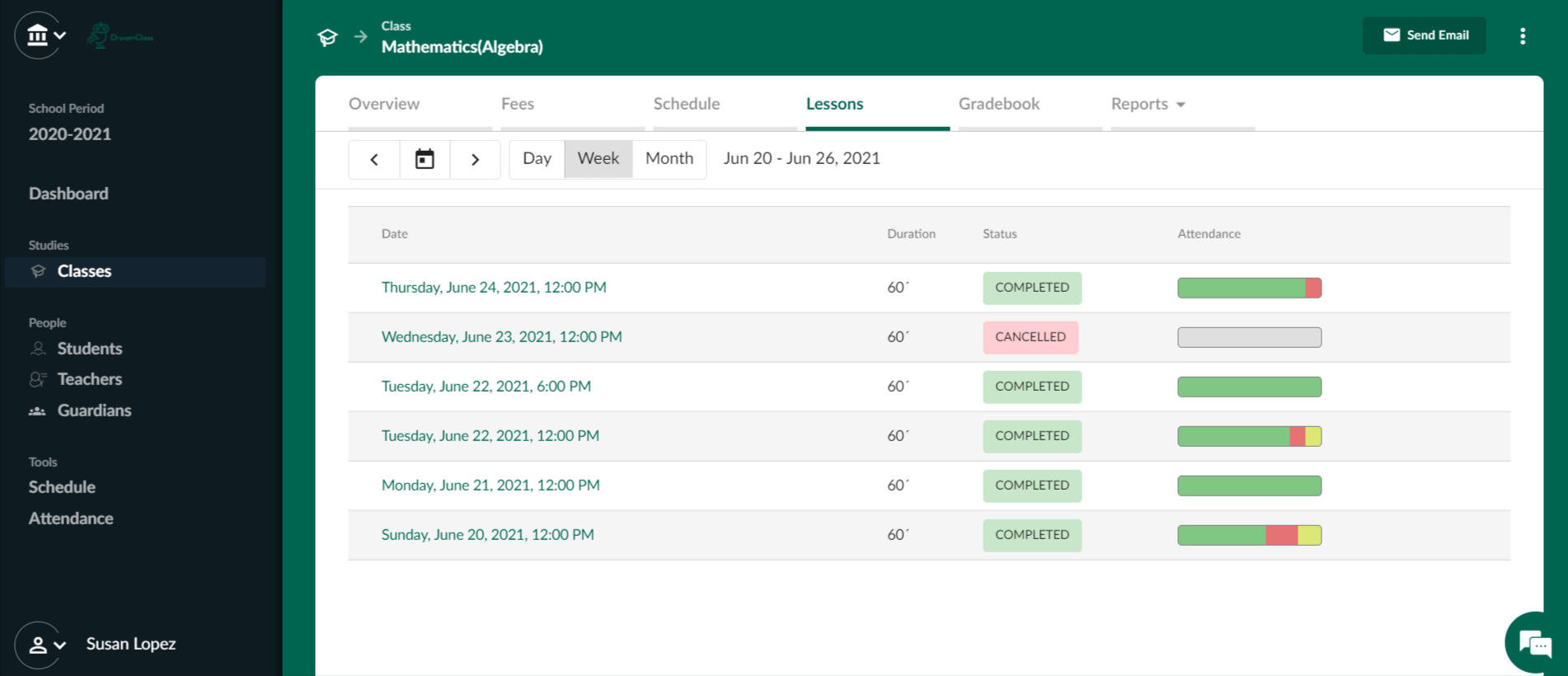 Easily Schedule Lessons and Manage Attendance in Bulk